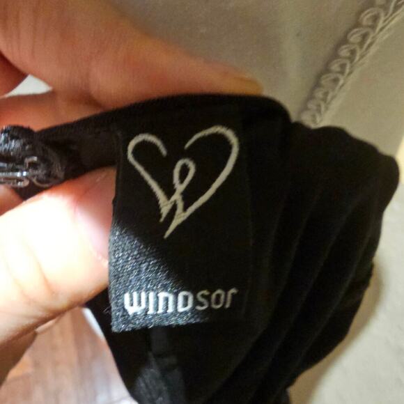 Windsor Heat XS Stone Rhinestone Bodycon Mini Dress Black Sleeveless Party Glam - Picture 12 of 14